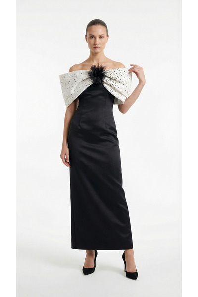 Şeker Portakalım Black Stone Evening Dress