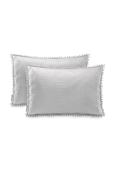 Amelia Home Set of 2 quilted decorative cushion covers made of microfiber, Me...