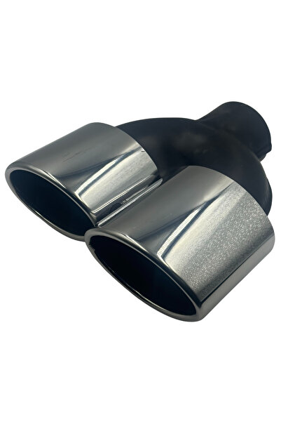 200 MM KROM PASLANMAZ TEK PARÇA ÇİFT ÇIKIŞ EGZOZ UCU SOL