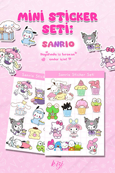 KiziHediye Sevimli Karakter Mini Sticker Seti | Kawaii Çizim, Pastel Sticker ...