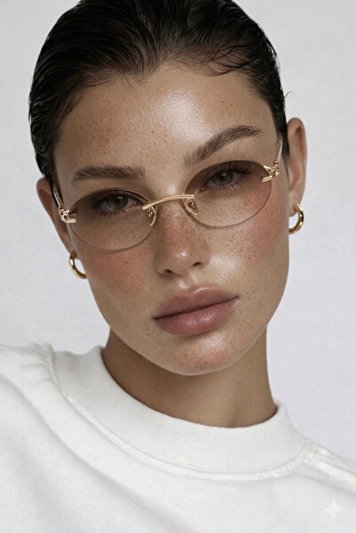 PİYESBOUTİQUE Unisex Women's and Men's Uv400 Protected Oval Round Sunglasses ...