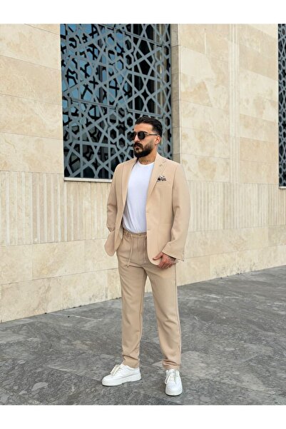 PEERLESS STORE Waffle Fabric Regular Fit Suit