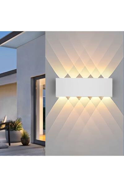 trandafi led Aplica LED Exterior Perete 10W IP65 Alba Lumina Alba cald Sus Jo...