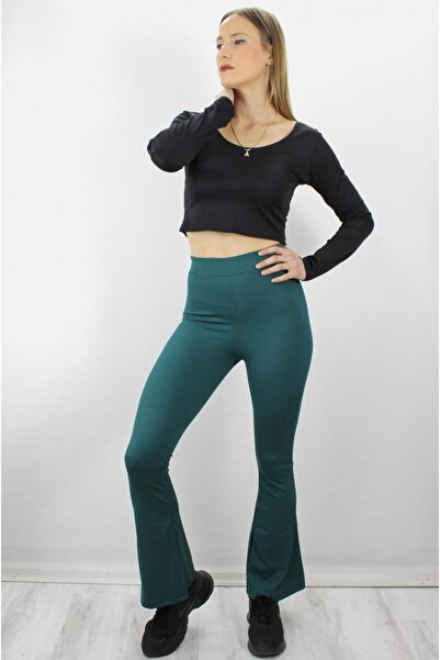STUMBANNG Flared F Corded Fabric Tights Green - 1634.1250.