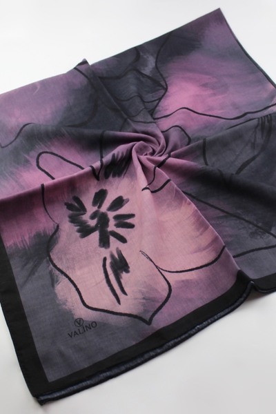 Valino 120x120 Μεγάλο μεγάλο φουλάρι με σχέδιο ακουαρέλας Βαμβακερό φουλάρι Μ...