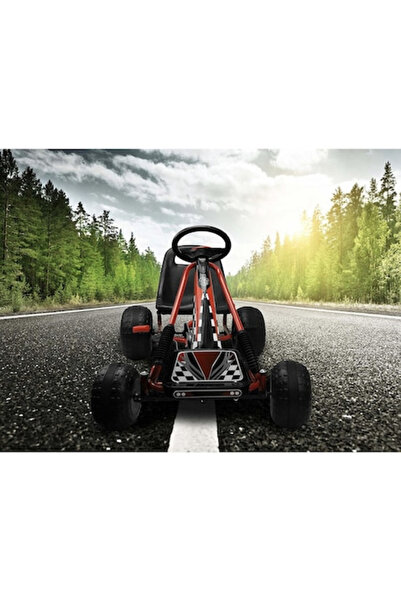 Rich Kart cu pedale pentru copii 3-8 ani, scaun ergonomic, pernă antiderapant...