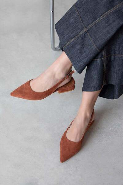 STRASWANS Jesse Women's Heeled Suede Shoes Tile