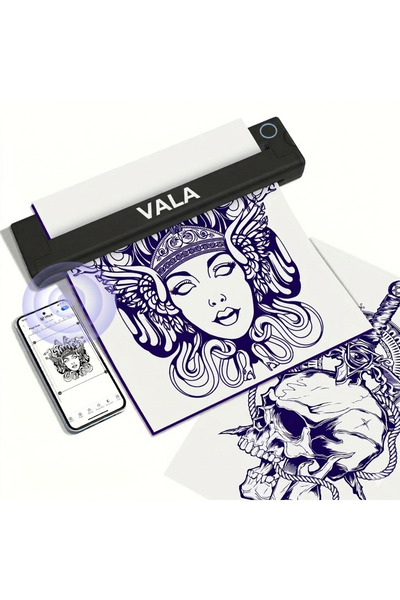 VALA ® TATTOO A4 Tattoo Printer, Portable, IOS, Android, Windows, MacOS Appli...