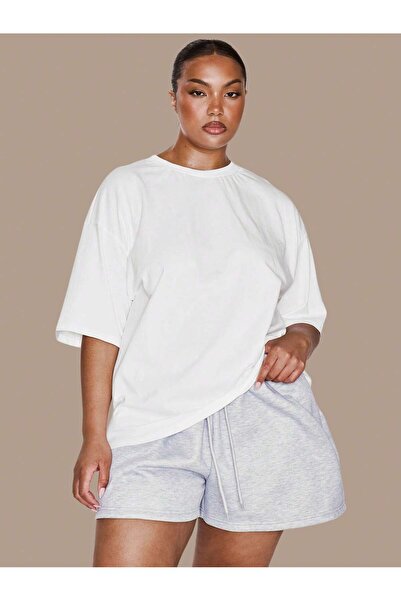 SPORTİVEA Plus Size Women's Oversize T-Shirt 100% Cotton – Comfortable Fit Ba...