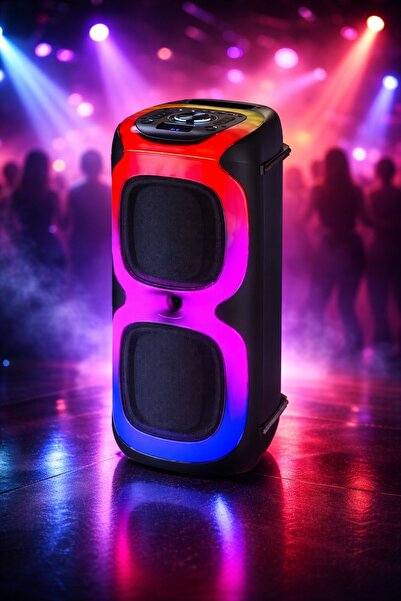 Universal 40W Bluetooth Hoparlör RGB Işıklı Taşınabilir Ses Sistemi – Mikrofo...