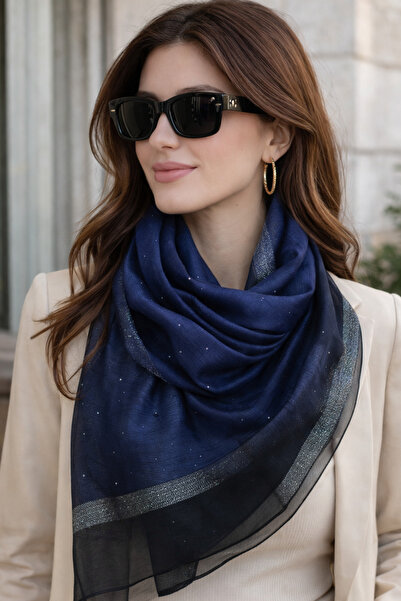Sacce Scarves&Accessories Silk-Look Glitter Stripe Sparkling Shawl – Elegant,...