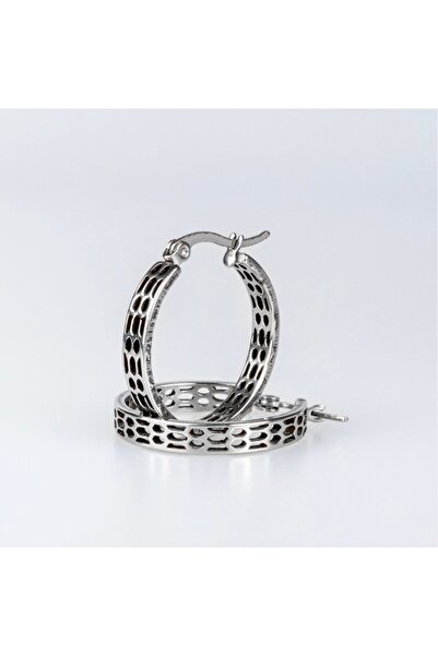 Bylin Surgical Steel Hoop Earrings - Thickness 4mm - Hoop Diameter 25mm - 1 Pair