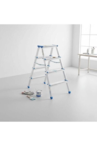 EkoAlışverişDünyam 4+4 Double Step Aluminum Metal Ladder
