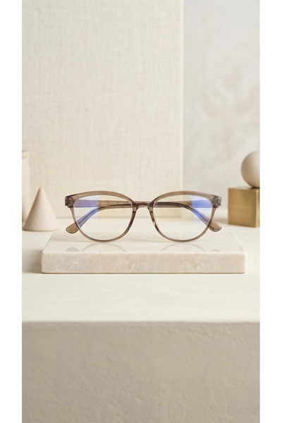 PİYESBOUTİQUE Green Cat Eye Bone Transparent Women Men Unisex Blue Light Prot...