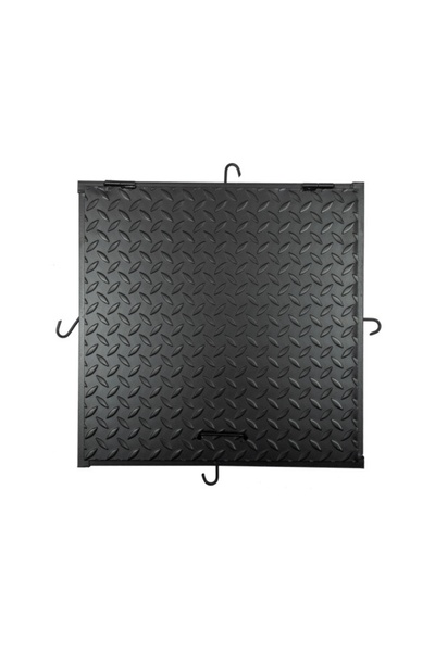 OEM Capac canalizare negru, cu rama, 50x50 cm