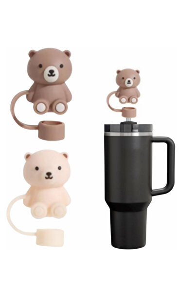 Stanley قطعتان من غطاء شفاطة على شكل دمية دب مغطاة بقطر 10 ملم، غطاء شفاطة عل...