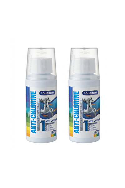 Aquadene Anti-Chlorine No. 1 - 100ml (Pack of 2 ) - Tap Water Conditioner & E...