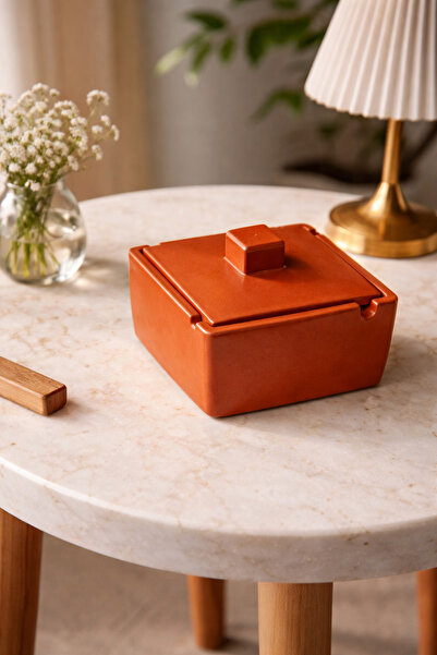 By Şirin Candle Odorless Ashtray with Lid Large