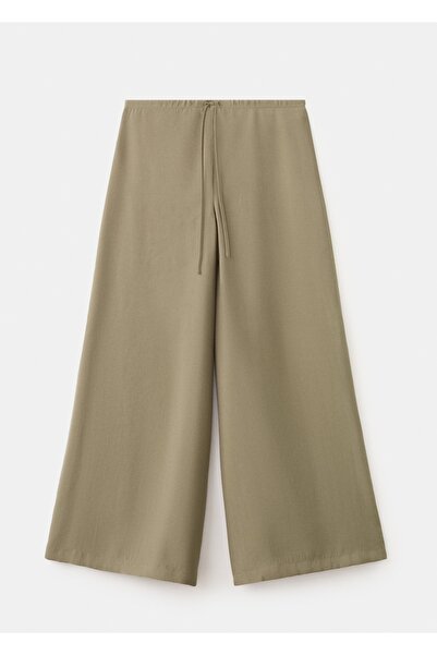 MANGO Woman Yüksek belli wideleg pantolon