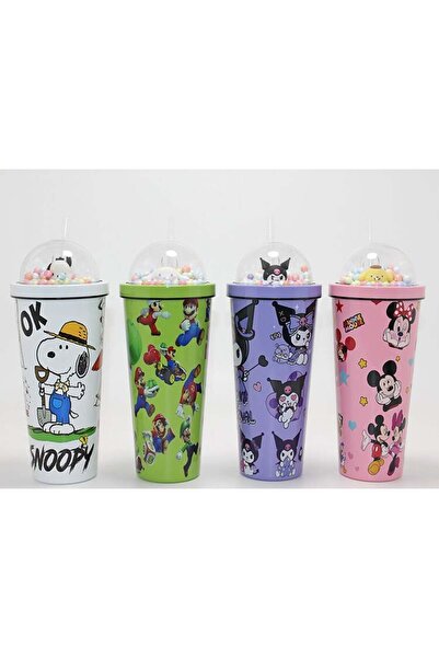 MORADO SE SIENTE PERFECTO Cute Anime Character Thermos & Water Bottle with Straw