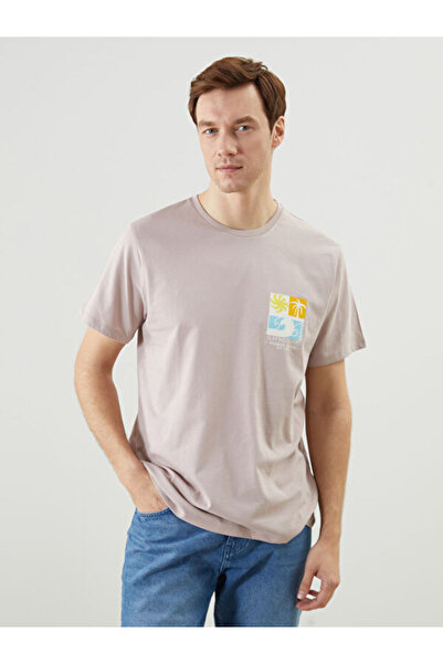 LC Waikiki RMZ GİYİM FARKIYA تي شيرت رجالي من القطن الممشط بأكمام قصيرة وياقة...