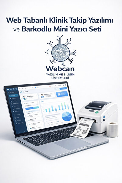 Webcan yazılım ve bilişim sistemleri Barkodlu Mini Yazıcılı Web Tabanlı Klini...