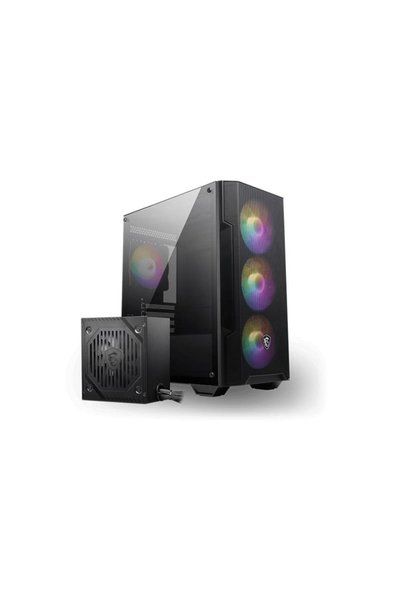 MSI MAG FORGE M100A D60 600W 80+ AKRİLİK YAN PANEL 3X120MM 1X120MM ARGB BRONZE MATX GAMING KASA