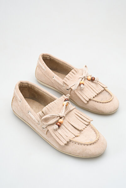 meyra'nın ayakkabıları Balerini de damă cu mărgele și ciucuri, din piele înto...