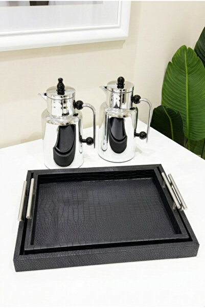 Generic Luxury tea and coffee thermos set with serving trays