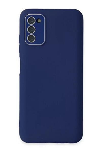 Beta Moda Hub غطاء حماية زجاجي لهاتف سامسونج جالاكسي A03S من نيو فيس - أزرق س...