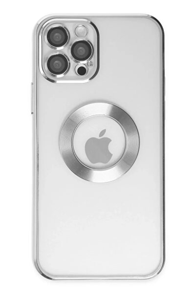 Beta Moda Hub نيوفيس حافظة آيفون 12 برو بفتحة سيليكون - فضي