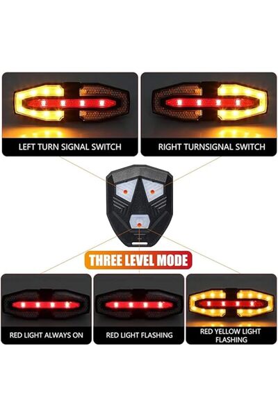 Kadisport Set lumini LED bicicletă față + spate, reîncărcabile USB