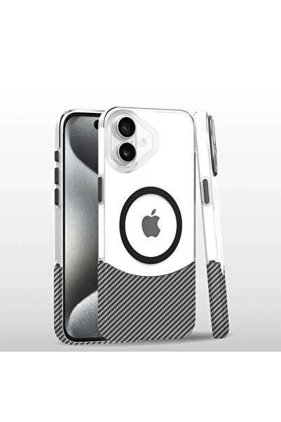 TeknoKapsül غطاء جوكو آيفون 16 كربون بازل ماجسيف - أبيض