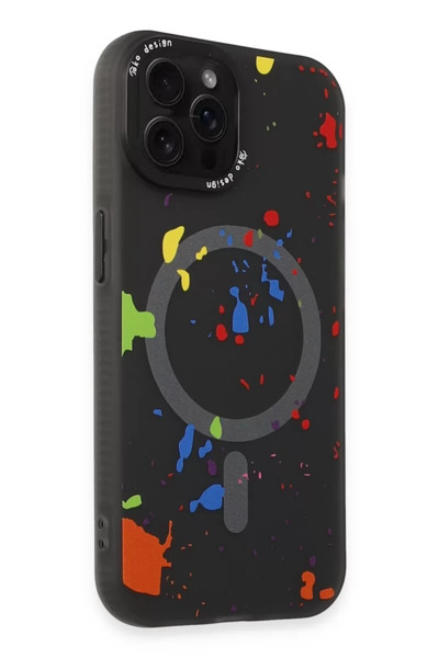 TeknoKapsül غطاء جوكو آيفون 14 برو ملون - أسود