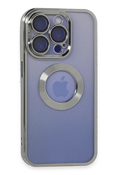 Beta Moda Hub حافظة نيو فيس لهاتف آيفون 15 برو ماكس من السيليكون - فضي