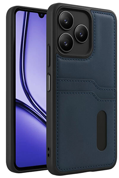 TeknoKapsül Newface Realme Note 50 4g Case Sara Leather Case with Business Ca...