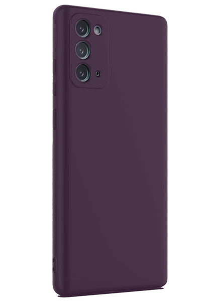 Beta Moda Hub حافظة سامسونج جالاكسي نوت 20 من نيو فيس سيليكون أول - برقوقي