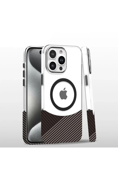 TeknoKapsül غطاء جوكو آيفون 16 برو كربون بازل ماجسيف - رمادي