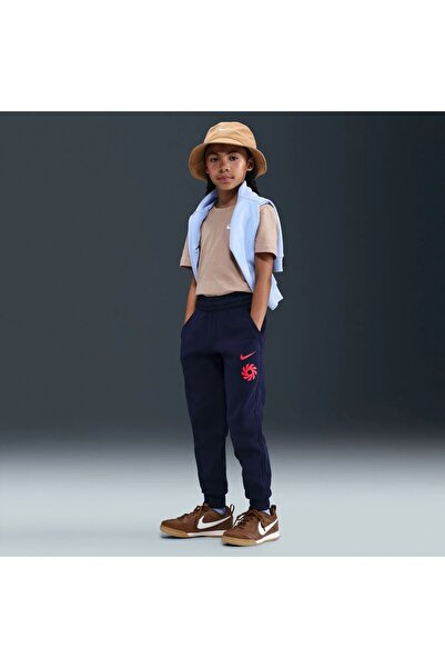 Nike Pantaloni de trening unisex pentru copii Erling Haaland Club Fleece, alb...