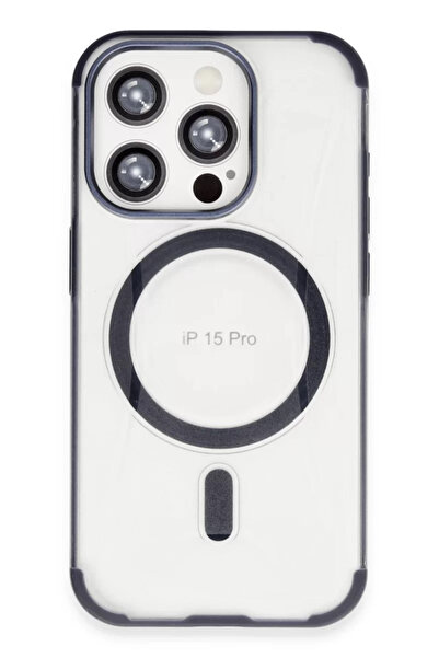 TeknoKapsül غطاء جوكو لهاتف آيفون 15 برو هيلتون ماجسيف - أزرق داكن