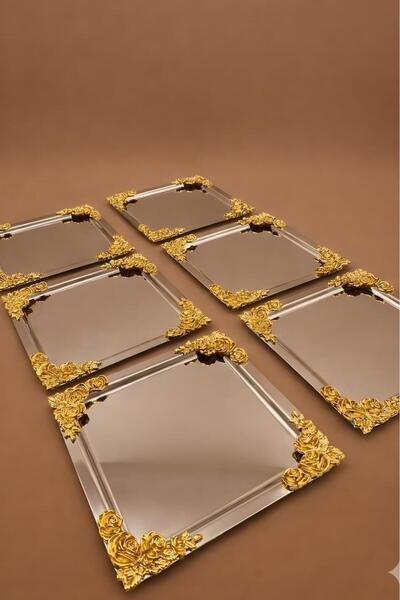 ChefTaste Chef Taste Jasmin Kare Model 4 Kenarı Çiçek Aksesuarlı 6 lı Takım K...