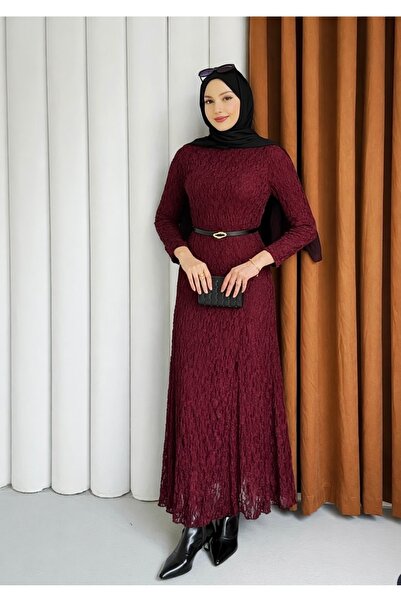 Nursay Dantel detaylı elbise