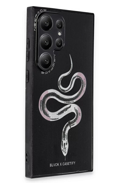 Beta Moda Hub نيوفايس حافظة سامسونج جالاكسي اس 24 الترا غطاء مرآة منقوش - مرآ...