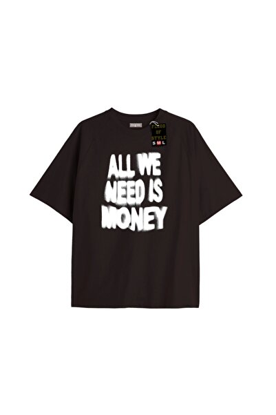 Flood Of Style All We Need Is Money T-Shirt Oversized Printed Tee