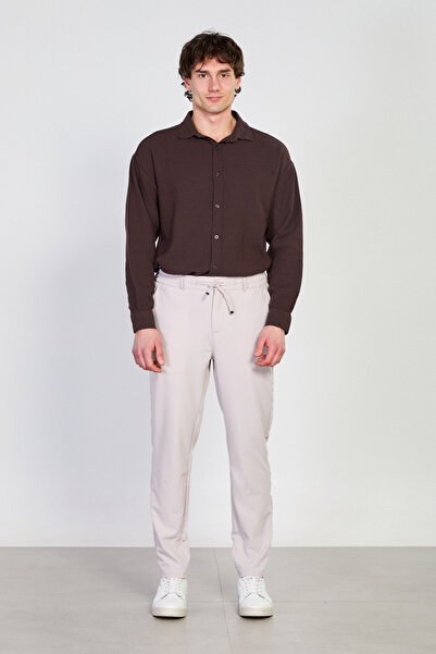 BARRELS AND OIL Men's Drawstring Waist Jogger Pants - Stone