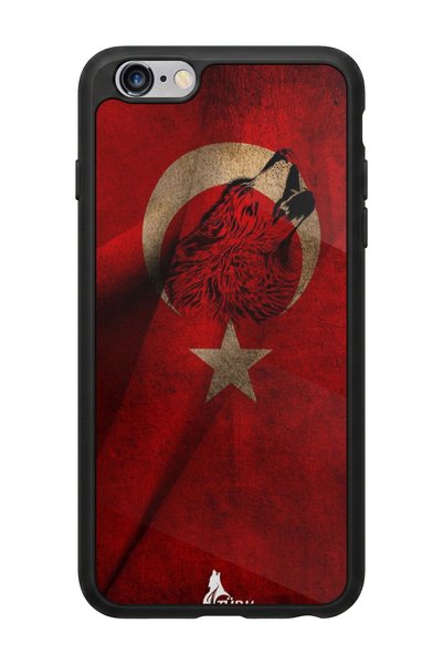 Snacase حافظة لامعة فاخرة متوافقة مع هاتف iPhone 6 Plus بتصميم العلم التركي