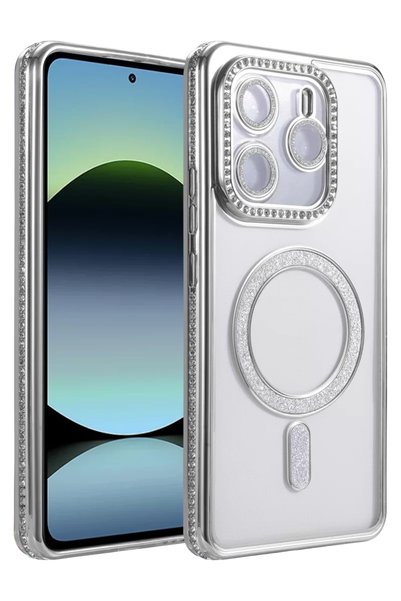 Generic Brand Xiaomi Redmi Note 14 4g Joke Simli Magneticsafe Case - Silver