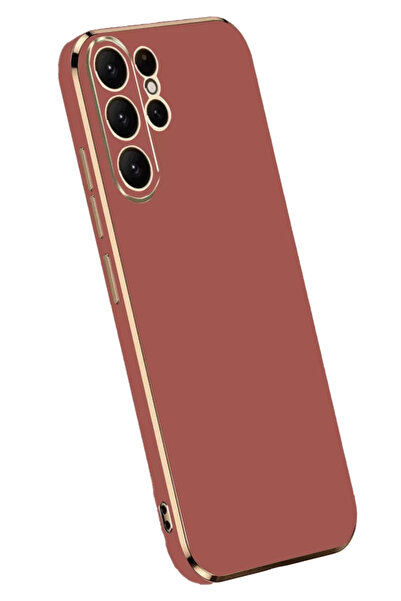 Beta Moda Hub حافظة نيو فيس لهاتف سامسونج جالاكسي S24 الترا من السيليكون - أحمر