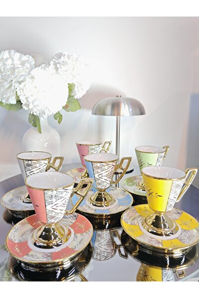 SİHİR Ayaklı Türk Kahvesi fincan takımı