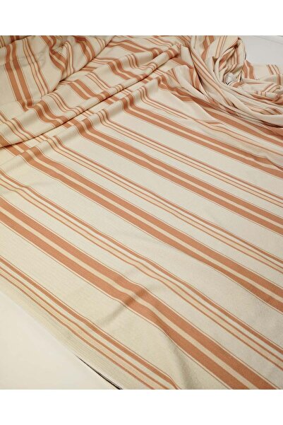 Kumaş Parça Tricotaj pliat tricotat Irmak în culori crem-portocaliu Lățime: 1...